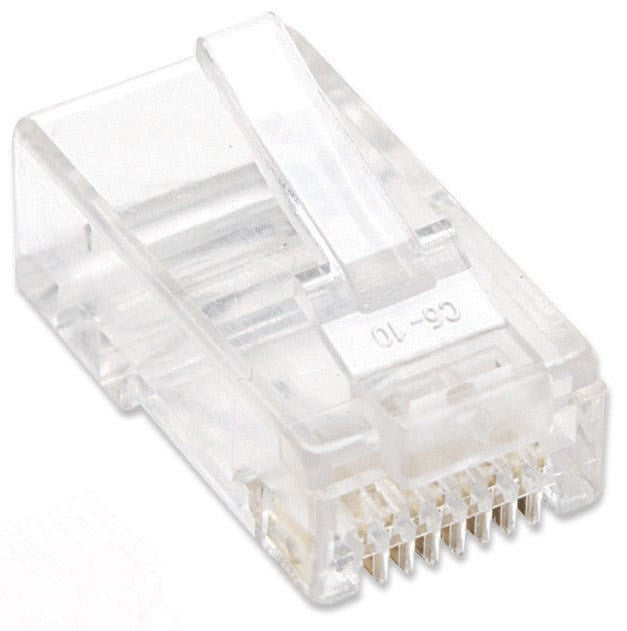 Plug Intellinet Rj45 Cat 5E Utp Sólido 15 Micras Bote C/100 Pzas - 502399 FullOffice.com