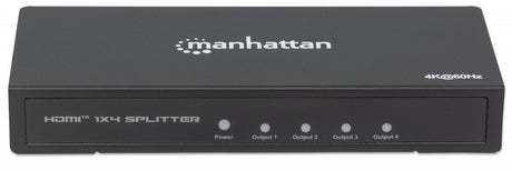 Adaptador Manhattan Video Splitter Hdmi 4K A 60Hz 4 Puertos Color Negro - 207805 FullOffice.com