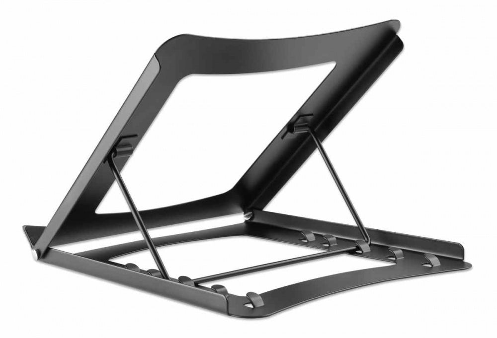 Soporte Manhattan Ajustable Para Laptop/Tablet 10" A 15.6" Plegable 5 Posiciones Hasta 5 Kg Color Negro - 462129