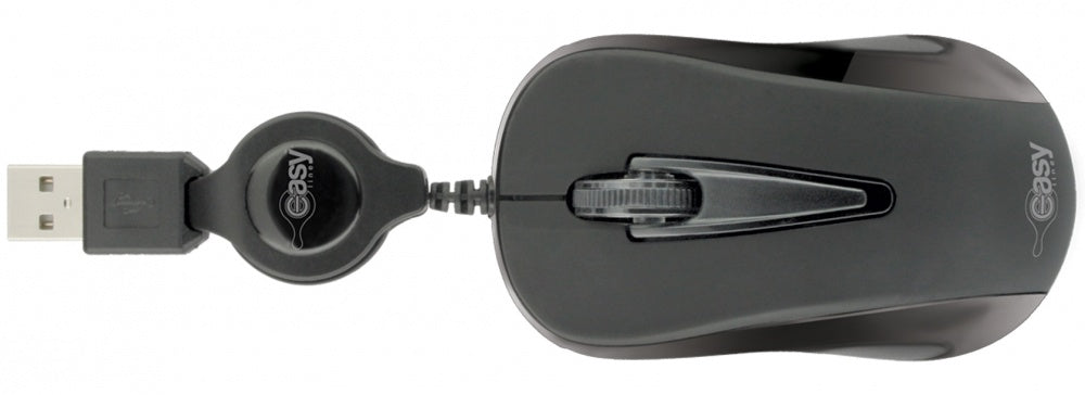 Mini Mouse Easy Line Óptico Retráctil Alámbrico 1000Dpi Color Negro - El-993346 FullOffice.com