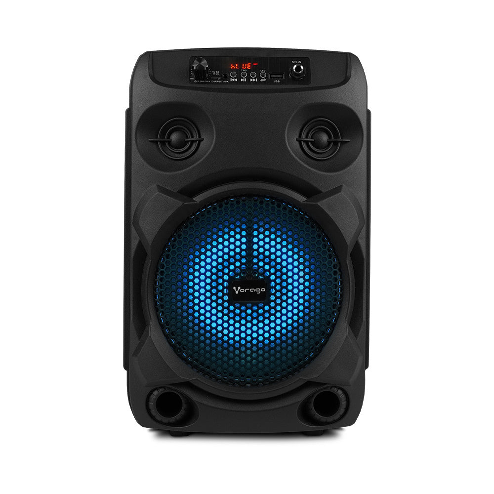 Bocina Vorago Ksp-301 V2 8" Reproductor Audio Bluetooth Karaoke Color Negro - Ksp-301-V2