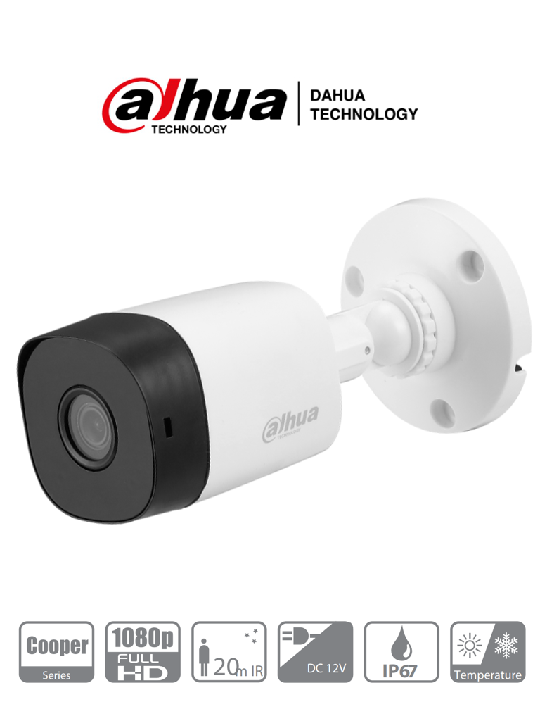 Camara Dahua Cooper B1A21 Bullet 1080P 3.6Mm Ir 20Mts Ip67 12Vcd 93? FullOffice.com