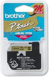 Cinta Brother M831 Negro/Dorado 12Mm Pt85 100/110 - M831 FullOffice.com