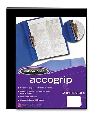 Carpeta Acco Grip T3 Sh-962 Carta Negro C/4 - P0962 FullOffice.com