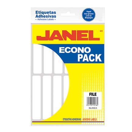 Etiqueta Janel Escolar Blanca 20X105 Econopack - E122010200 FullOffice.com