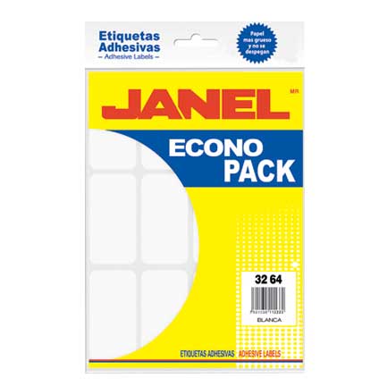 Etiqueta Janel Escolar Blanca 32X64 Econopack - E123264200 FullOffice.com