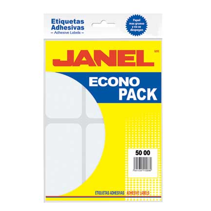 Etiqueta Janel Escolar Blanca 50X100 Econopack - E125010200 FullOffice.com