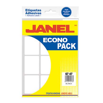 Etiqueta Janel Escolar Blanca 67X47 Econopack - E126747200 FullOffice.com