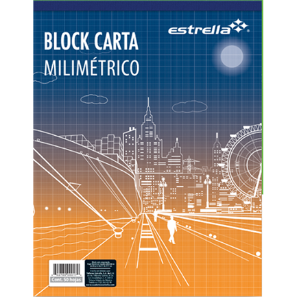 Block Estrella Carta Milimetrico 50 Hjs - 17 FullOffice.com