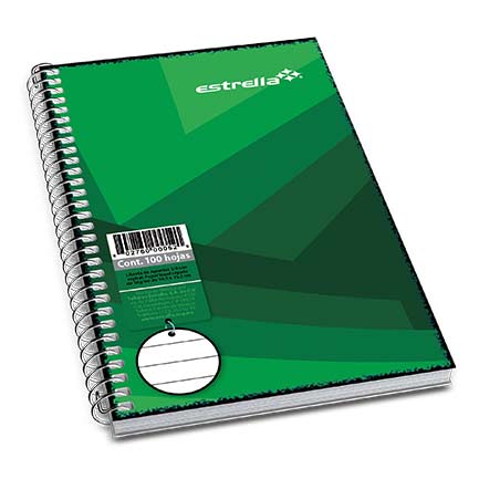 Libreta Estrella Tamaño 1/8 Espiral Raya 50 Hjs - 122 FullOffice.com