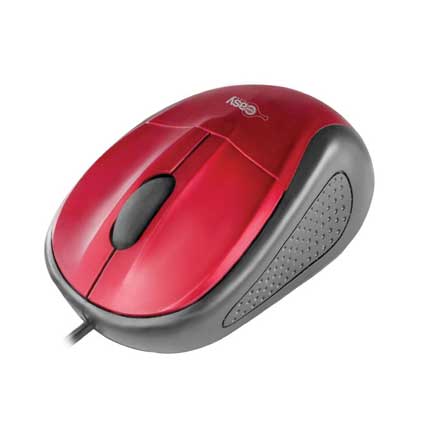 Mouse Easy Line Optico Alambrico Rojo - El-993315 FullOffice.com
