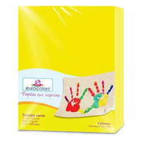 Papel Cortado Eurocolors Carta Amarillo C/100 - Ec0002 FullOffice.com