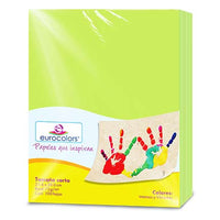 Papel Cortado Eurocolors Carta Verde C/100 - Ec0006 FullOffice.com