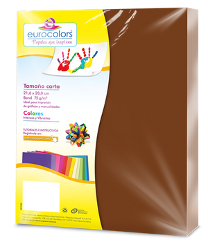Papel Cortado Eurocolors Carta Cafe C/100 - Ec0015 FullOffice.com
