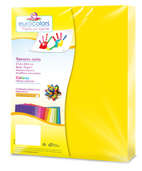 Papel Cortado Eurocolors Carta Amarillo Neon C/100 - Ec0079 FullOffice.com