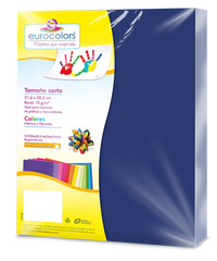 Papel Cortado Eurocolors Carta Azul Aquamarino C/100 - Ec0082 FullOffice.com