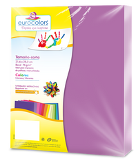 Papel Cortado Eurocolors Carta Violeta C/100 - Ec0084 FullOffice.com