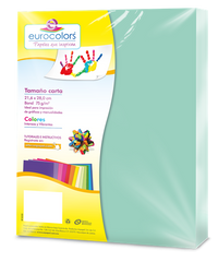 Papel Cortado Eurocolors Carta Azul Pastel C/100 - Ec0088 FullOffice.com
