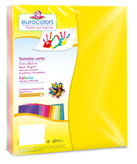 Papel Cortado Eurocolors Carta Arcoiris Neon C/100 - Ec0100 FullOffice.com