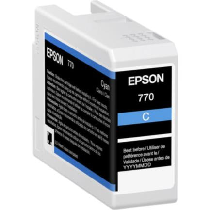 Tinta Epson Ultrachrome Pro10 T770 25Ml Color Cian - T770220