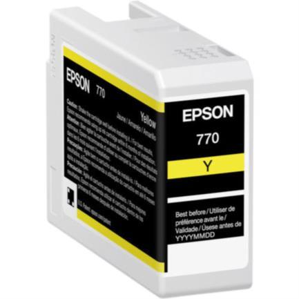 Tinta Epson Ultrachrome Pro10 T770 25Ml Color Amarillo - T770420