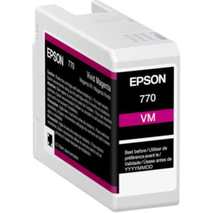 Tinta Epson Ultrachrome Pro10 T770 25Ml Color Vivid Magenta - T770320