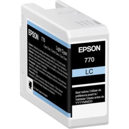Tinta Epson Ultrachrome Pro10 T770 25Ml Color Cian Claro - T770520