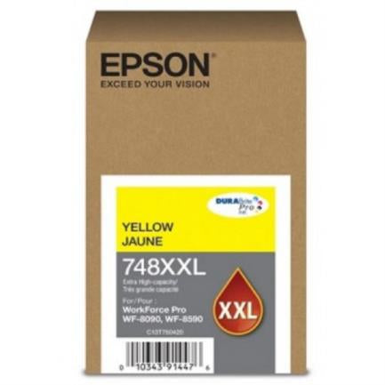 Tinta Epson T748Xxl Capacidad Extra Alta Wf-6090/Wf-6590 Color Amarillo - T748Xxl420-Al