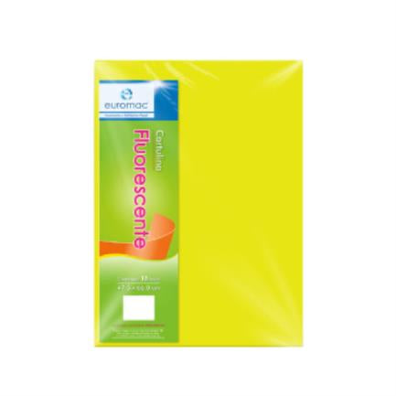 Cartulina Euromac Eurofluorescente 47.5X66Cm Color Amarillo Paquete C/100H - Ef0039 FullOffice.com