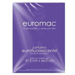 Cartulina Euromac Fluorescente Morado 47.5X66 C/10 - Ef0033 FullOffice.com