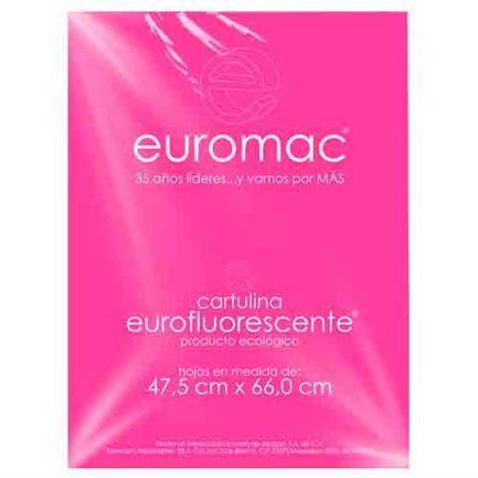 Cartulina Euromac Fluorescente Rosa 47.5X66Cm  C/10 - Ef0037 FullOffice.com
