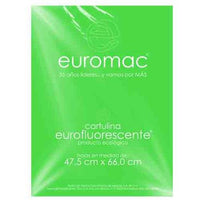Cartulina Euromac Fluorescente Verde 47.5X66Cm C/10 - Ef0038 FullOffice.com