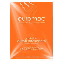 Cartulina Euromac Fluorescente Naranja 47.5X66Cm C/10 - Ef0034 FullOffice.com