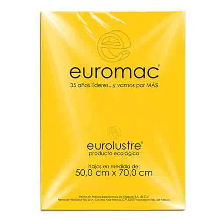 Papel Lustre Euromac Amarillo Oro 50X70 25 Hojas - El0004 FullOffice.com