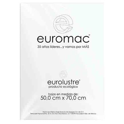 Papel Lustre Euromac Blanco 50X70 25 Hojas - El0016 FullOffice.com