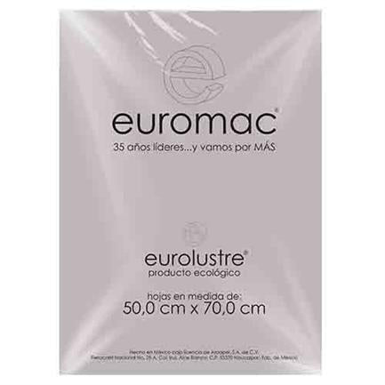 Papel Lustre Euromac Gris 50X70 25 Hojas - El0022 FullOffice.com