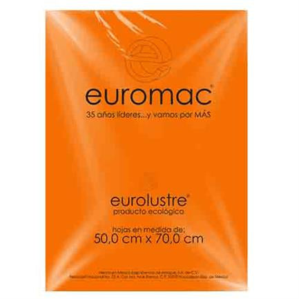 Papel Lustre Euromac Naranja 50X70 25 Hojas - El0031 FullOffice.com