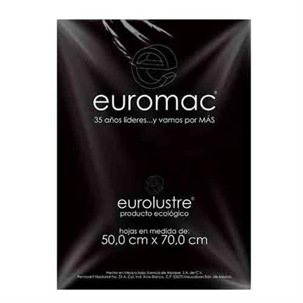 Papel Lustre Euromac Negro 50X70 25 Hojas - El0034 FullOffice.com