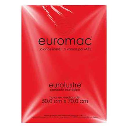 Papel Lustre Euromac Rojo 50X70 24Hojas - El0037 FullOffice.com