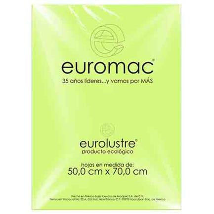 Papel Lustre Euromac Verde Nilo 50X70 24Hojas - El0049 FullOffice.com