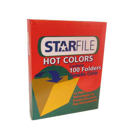 Folders Mapasa Hot Colors Naranja Carta C/100 - F Hot Naranja Carta FullOffice.com