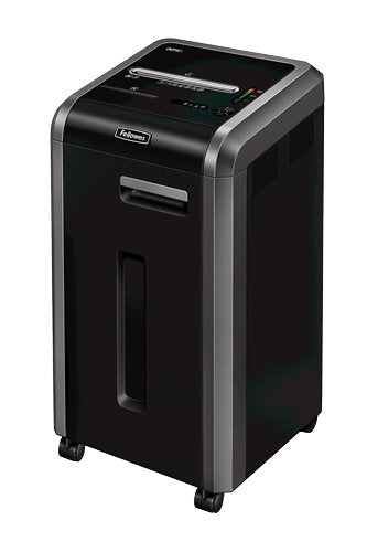 Fellowes C-225Ci triturador de papel Corte cruzado Negro, Plata