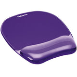 Mouse Pad Fellowes Con Reposa Muñecas Violeta De Gel Crystal - 91441 FullOffice.com