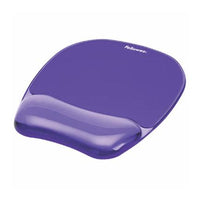 Mouse Pad Fellowes Con Reposa Muñecas Violeta De Gel Crystal - 91441 FullOffice.com