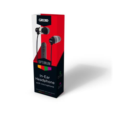 Audifonos Grixx Basicos 10Mm Negro Con Control Y Microfono - Grohu3000R FullOffice.com