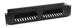 Organizador Intellinet Cables 19" 2U Horizontal Plástico Color Negro - 168458