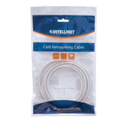 Cable Intellinet Red Cat6 UTP RJ45 M-M 0.15m Color Blanco - INTELLINET - CABLES - FullOffice.com