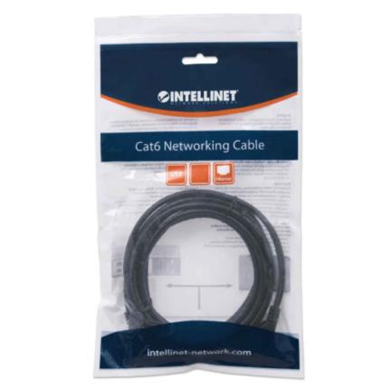 Cable Intellinet Red Cat6 UTP RJ45 M-M 1m Color Negro - INTELLINET - CABLES - FullOffice.com