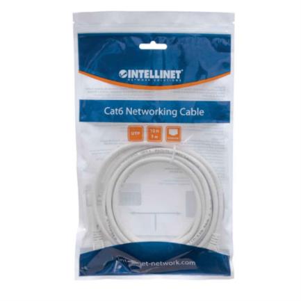 Cable Intellinet Red Cat6 UTP RJ45 M-M 3m Color Blanco - INTELLINET - CABLES - FullOffice.com
