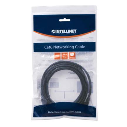 Cable Intellinet Red Cat6 UTP RJ45 M-M 3m Color Negro - INTELLINET - CABLES - FullOffice.com